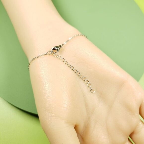 Brand New Silver Rhinestone 3D Blue Space Bracelet - Picture 6 of 7